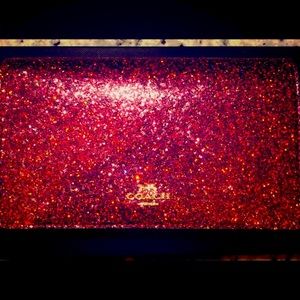 Gorgeous Ruby Glitter Coach Clutch/Crossbody